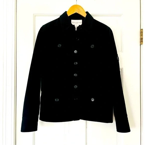 Jones New York Black Lightweight Jacket. Size Medium. - Picture 3 of 13